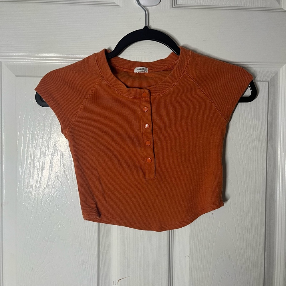 Garage Orange Crop Top